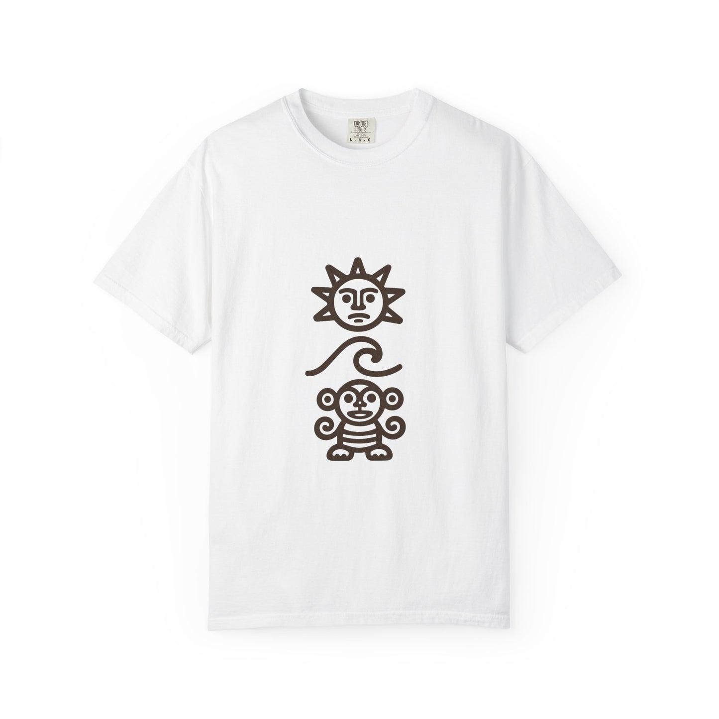 Sun and Monkey Graphic T-Shirt - Unisex Gift, Summer Wear, Eco-Friendly, Casual Tee, Boho Style